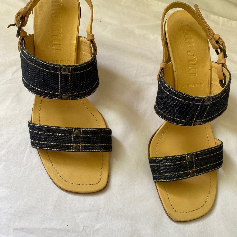 Miu Miu Denim Sandals